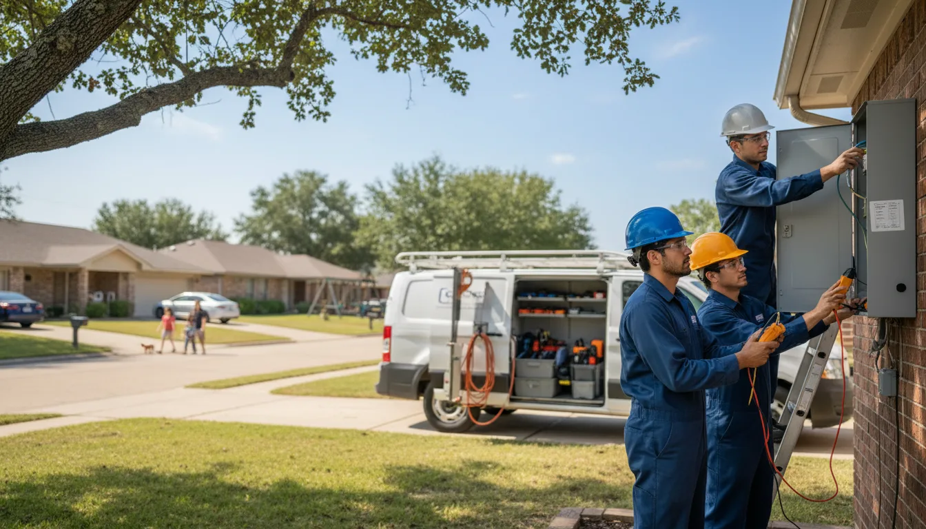 Certified electrician providing emergency electrical services in Clearfield, IA